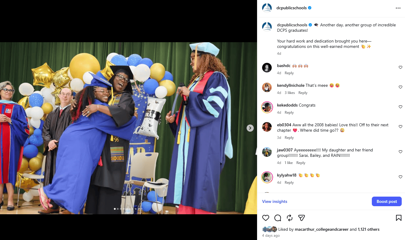 Graduates celebrating their achievements.